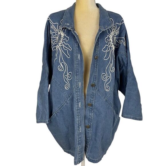 Vintage PADO Denim Embroidered Jacket XL - Picture 7 of 10